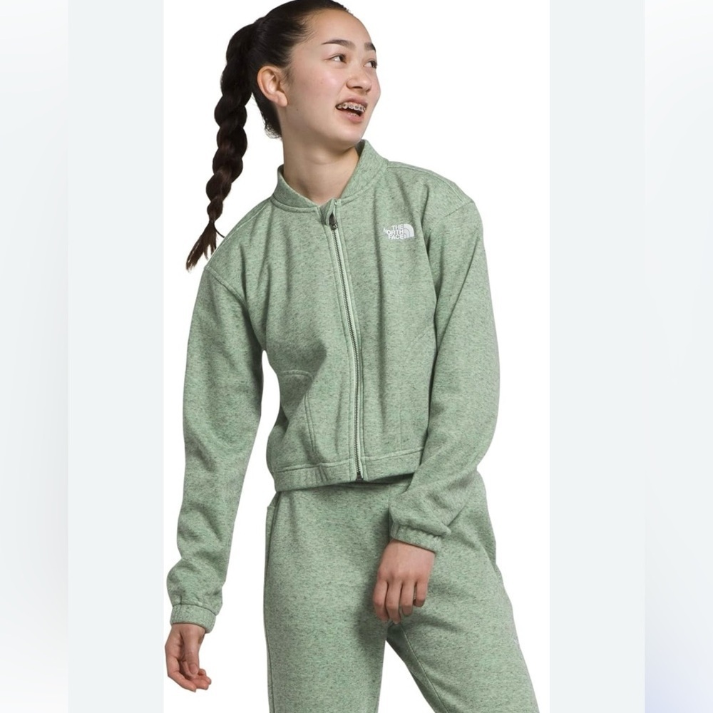 The North Face cozy dream fleece Green Jacket for big girls